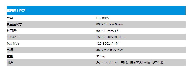 DZ680.S大物件真空包裝機(jī)(圖2)
